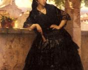 尤金 皮埃尔 弗朗索瓦 吉罗 : A Spanish Beauty With A Fan